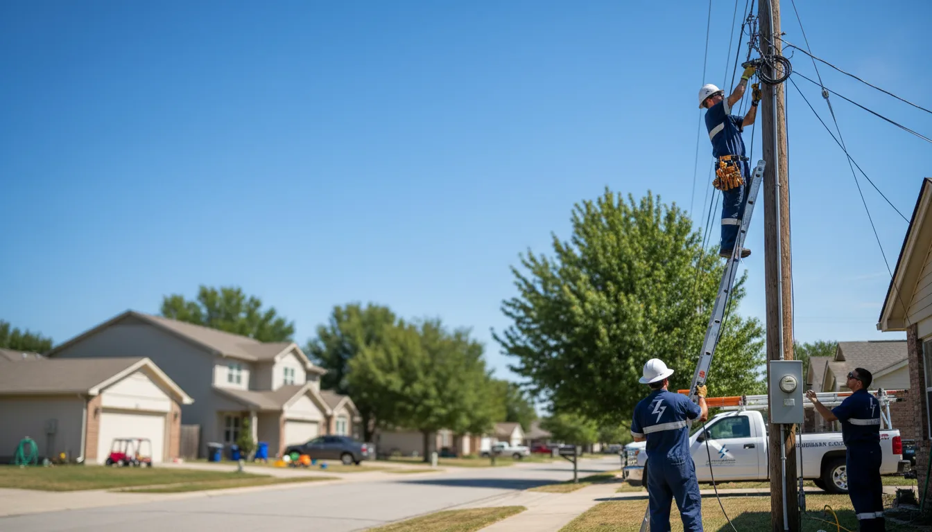 Residential electrician providing installation services in Hastings, PA